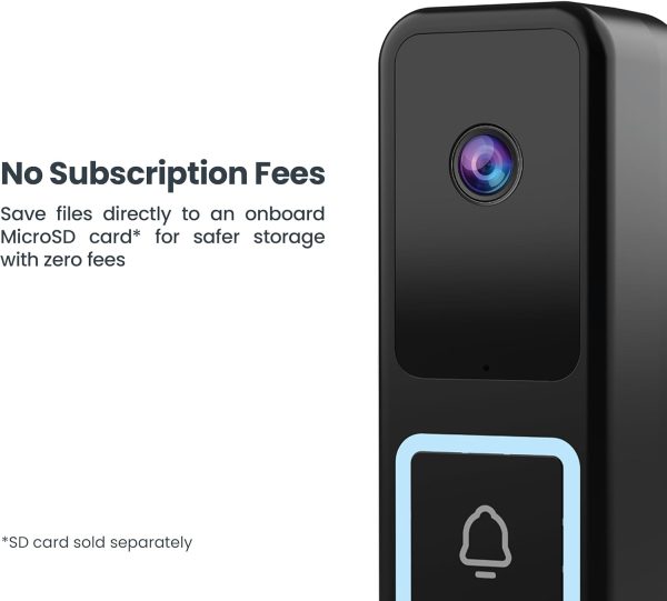 Feit Electric Smart Doorbell Camera, Wired 2K HD Video, Night Vision, Motion Detection, Two-Way Audio, Alexa/Google Assistant Compatible, App Control, Wireless Chime Included, CAM/Door/WiFi/G2 - Image 9