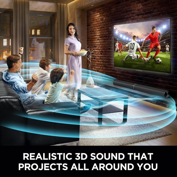 Sound Bar for Smart TV, Soundbar with Bluetooth/ARC/Opt/AUX Connect, Auto Volume Boost, 3 Equalizer Modes, 2 in 1 Detachable Soundbar for TV/PC/Gaming/Projectors - Image 3